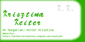 krisztina keiter business card